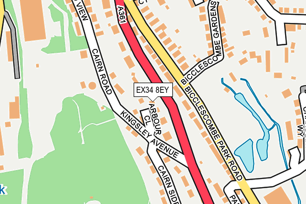 EX34 8EY map - OS OpenMap – Local (Ordnance Survey)