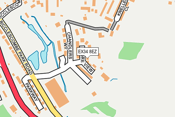 EX34 8EZ map - OS OpenMap – Local (Ordnance Survey)