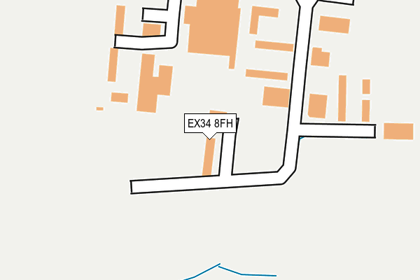 EX34 8FH map - OS OpenMap – Local (Ordnance Survey)