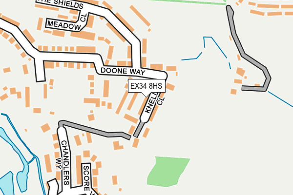EX34 8HS map - OS OpenMap – Local (Ordnance Survey)