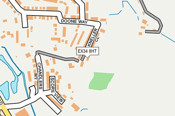 EX34 8HT map - OS OpenMap – Local (Ordnance Survey)