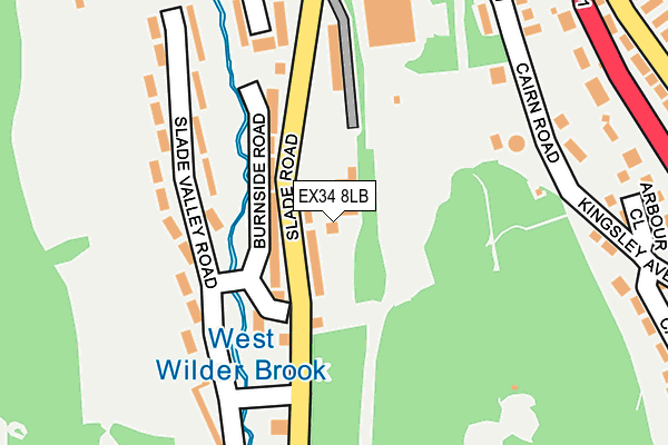 EX34 8LB map - OS OpenMap – Local (Ordnance Survey)