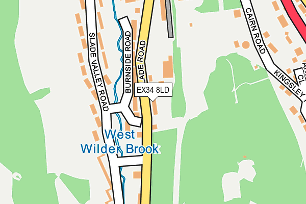 EX34 8LD map - OS OpenMap – Local (Ordnance Survey)