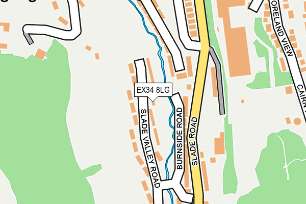 EX34 8LG map - OS OpenMap – Local (Ordnance Survey)