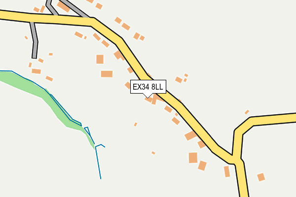 EX34 8LL map - OS OpenMap – Local (Ordnance Survey)