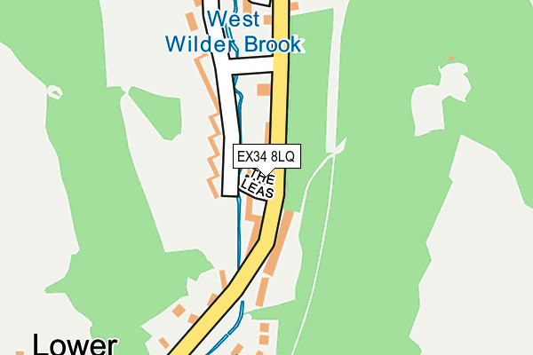 EX34 8LQ map - OS OpenMap – Local (Ordnance Survey)