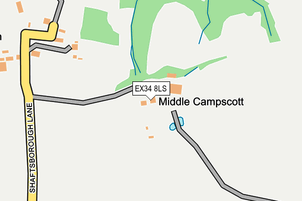 EX34 8LS map - OS OpenMap – Local (Ordnance Survey)
