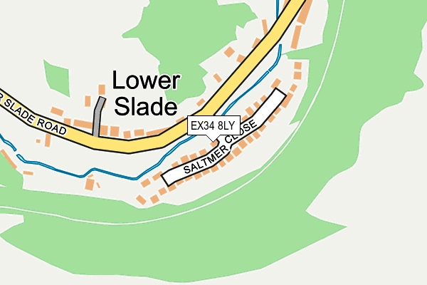 EX34 8LY map - OS OpenMap – Local (Ordnance Survey)