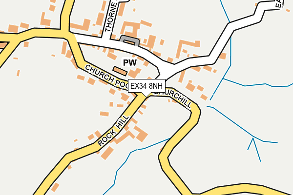 EX34 8NH map - OS OpenMap – Local (Ordnance Survey)