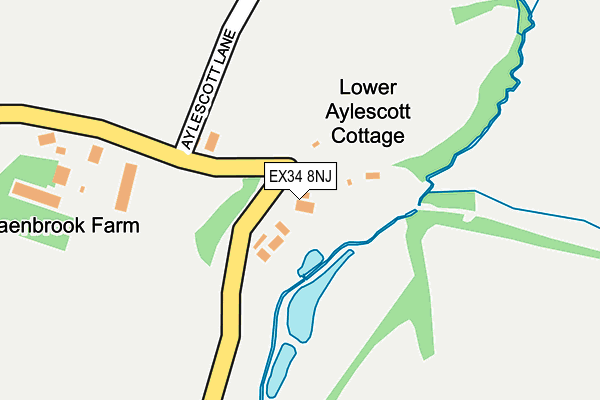 EX34 8NJ map - OS OpenMap – Local (Ordnance Survey)