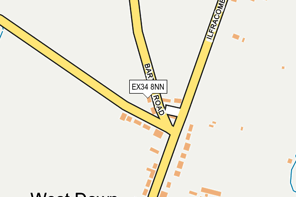 EX34 8NN map - OS OpenMap – Local (Ordnance Survey)