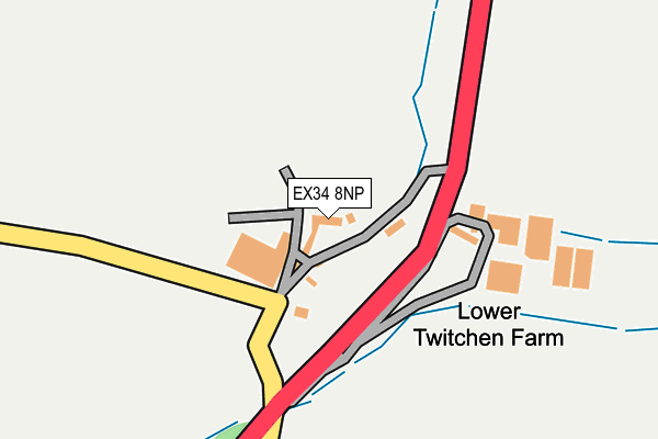 EX34 8NP map - OS OpenMap – Local (Ordnance Survey)