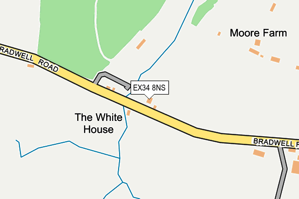 EX34 8NS map - OS OpenMap – Local (Ordnance Survey)