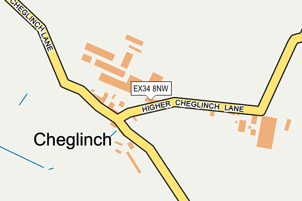 EX34 8NW map - OS OpenMap – Local (Ordnance Survey)