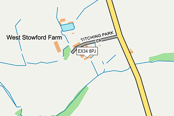 EX34 8PJ map - OS OpenMap – Local (Ordnance Survey)