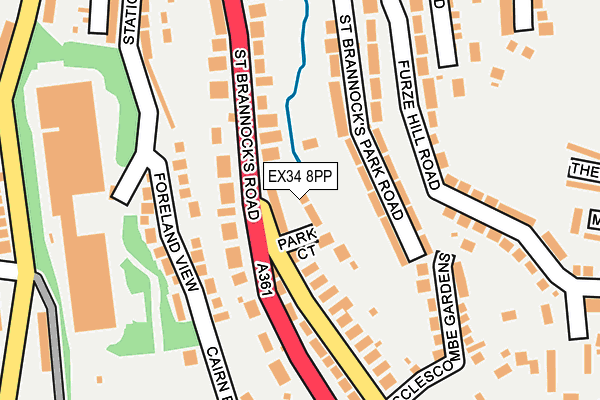 EX34 8PP map - OS OpenMap – Local (Ordnance Survey)