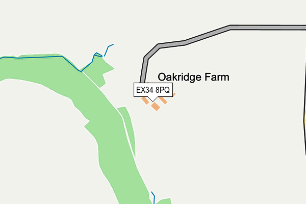 EX34 8PQ map - OS OpenMap – Local (Ordnance Survey)