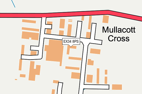 EX34 8PS map - OS OpenMap – Local (Ordnance Survey)