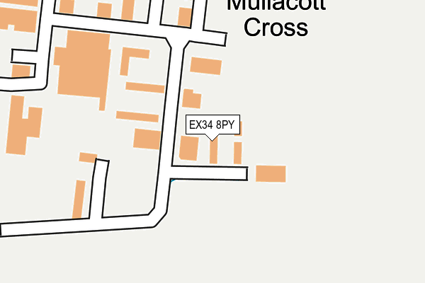 EX34 8PY map - OS OpenMap – Local (Ordnance Survey)