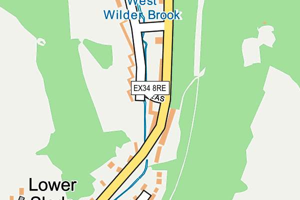 EX34 8RE map - OS OpenMap – Local (Ordnance Survey)