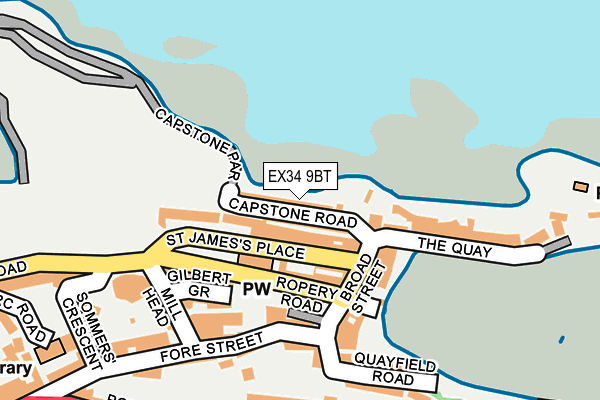 EX34 9BT map - OS OpenMap – Local (Ordnance Survey)