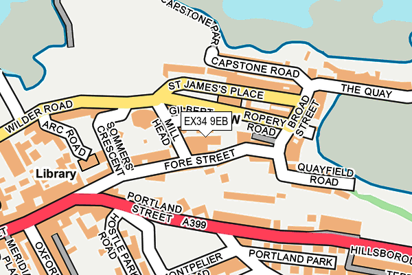 EX34 9EB map - OS OpenMap – Local (Ordnance Survey)