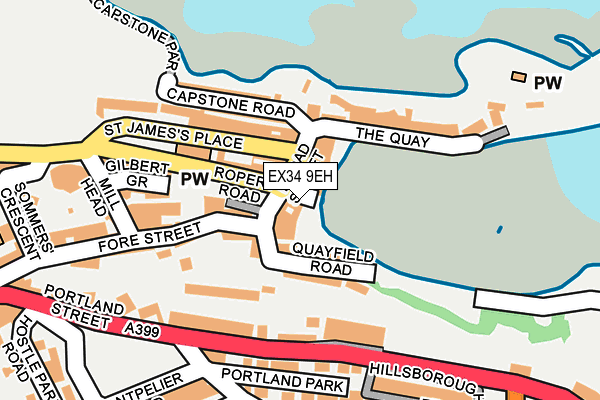 EX34 9EH map - OS OpenMap – Local (Ordnance Survey)