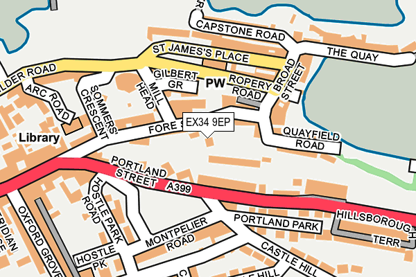 EX34 9EP map - OS OpenMap – Local (Ordnance Survey)