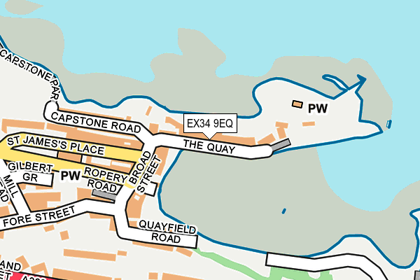 EX34 9EQ map - OS OpenMap – Local (Ordnance Survey)