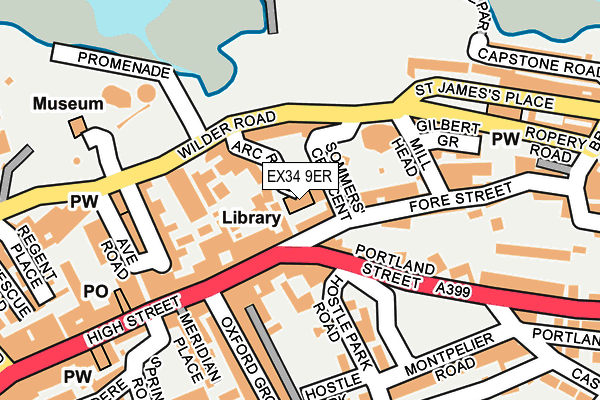 EX34 9ER map - OS OpenMap – Local (Ordnance Survey)