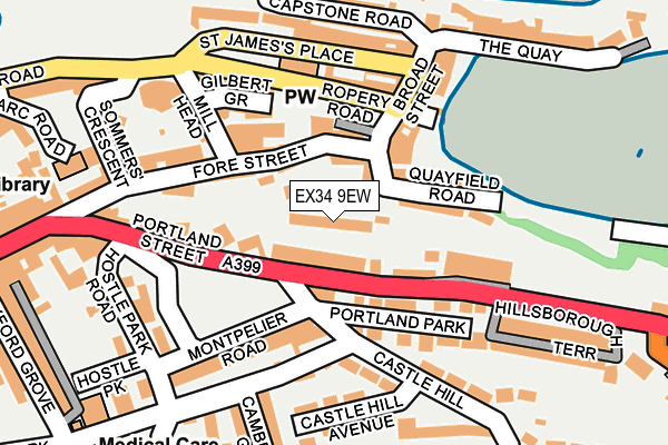 EX34 9EW map - OS OpenMap – Local (Ordnance Survey)