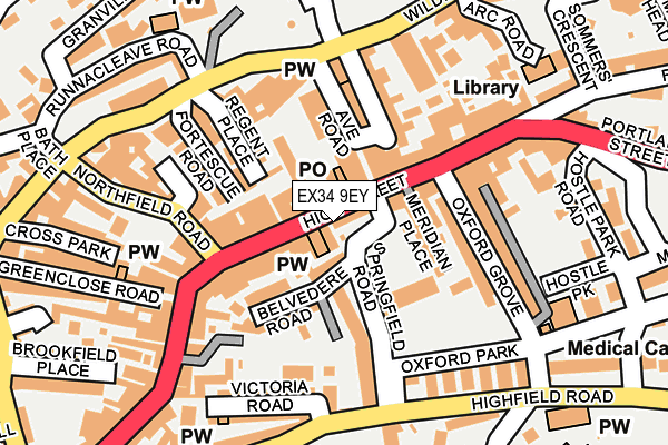 EX34 9EY map - OS OpenMap – Local (Ordnance Survey)