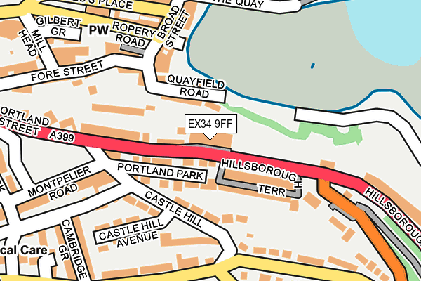 EX34 9FF map - OS OpenMap – Local (Ordnance Survey)