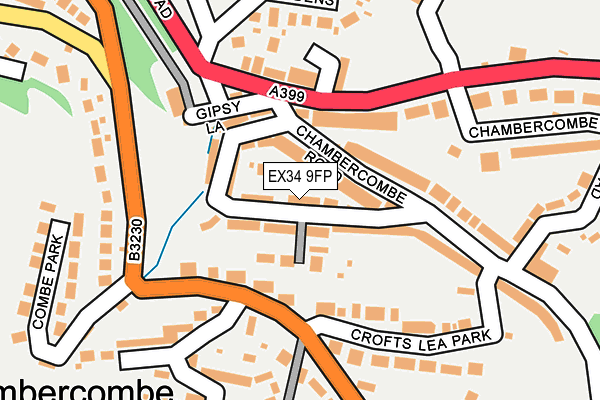 EX34 9FP map - OS OpenMap – Local (Ordnance Survey)