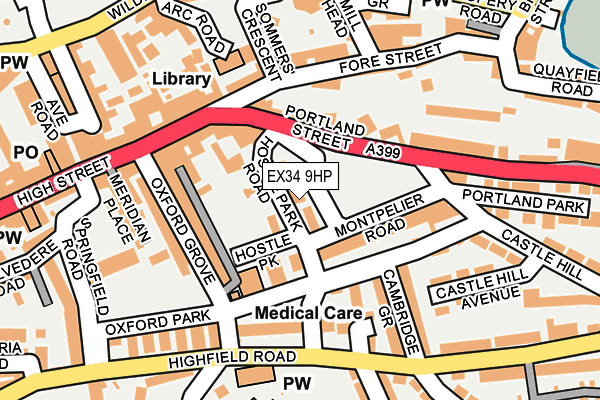 EX34 9HP map - OS OpenMap – Local (Ordnance Survey)