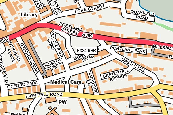 EX34 9HR map - OS OpenMap – Local (Ordnance Survey)