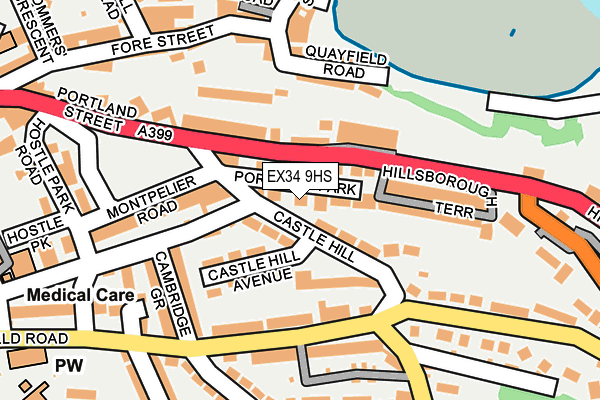 EX34 9HS map - OS OpenMap – Local (Ordnance Survey)