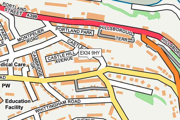 EX34 9HY map - OS OpenMap – Local (Ordnance Survey)