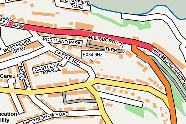 EX34 9HZ map - OS OpenMap – Local (Ordnance Survey)