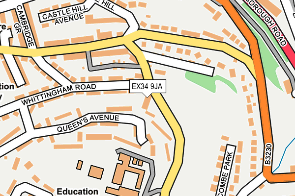 EX34 9JA map - OS OpenMap – Local (Ordnance Survey)