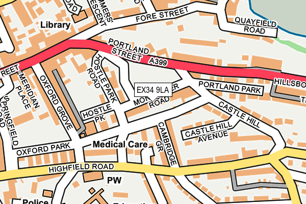 EX34 9LA map - OS OpenMap – Local (Ordnance Survey)