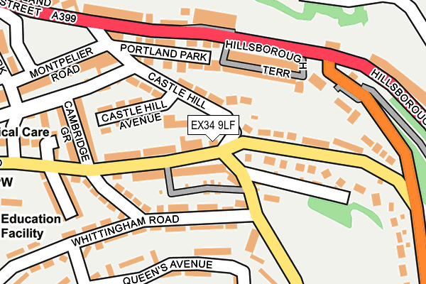 EX34 9LF map - OS OpenMap – Local (Ordnance Survey)