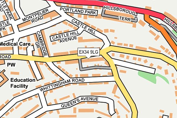 EX34 9LG map - OS OpenMap – Local (Ordnance Survey)