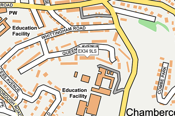 EX34 9LS map - OS OpenMap – Local (Ordnance Survey)