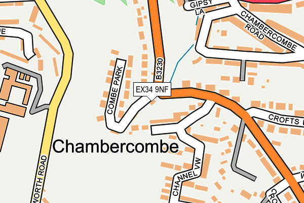 EX34 9NF map - OS OpenMap – Local (Ordnance Survey)