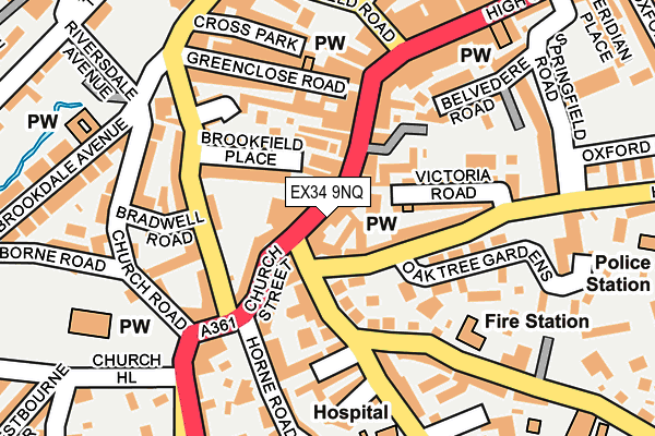 EX34 9NQ map - OS OpenMap – Local (Ordnance Survey)
