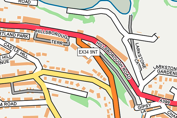 EX34 9NT map - OS OpenMap – Local (Ordnance Survey)