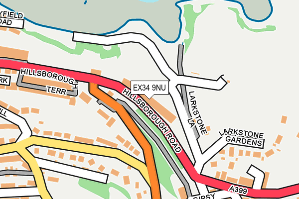 EX34 9NU map - OS OpenMap – Local (Ordnance Survey)