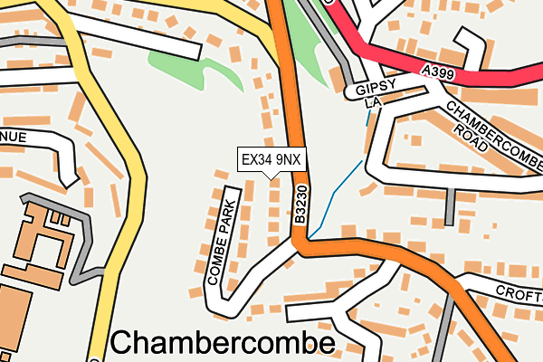 EX34 9NX map - OS OpenMap – Local (Ordnance Survey)