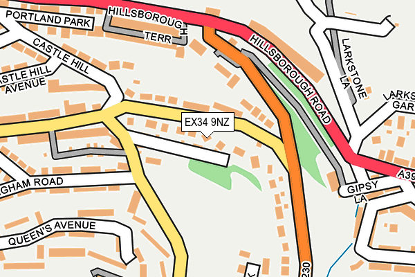 EX34 9NZ map - OS OpenMap – Local (Ordnance Survey)